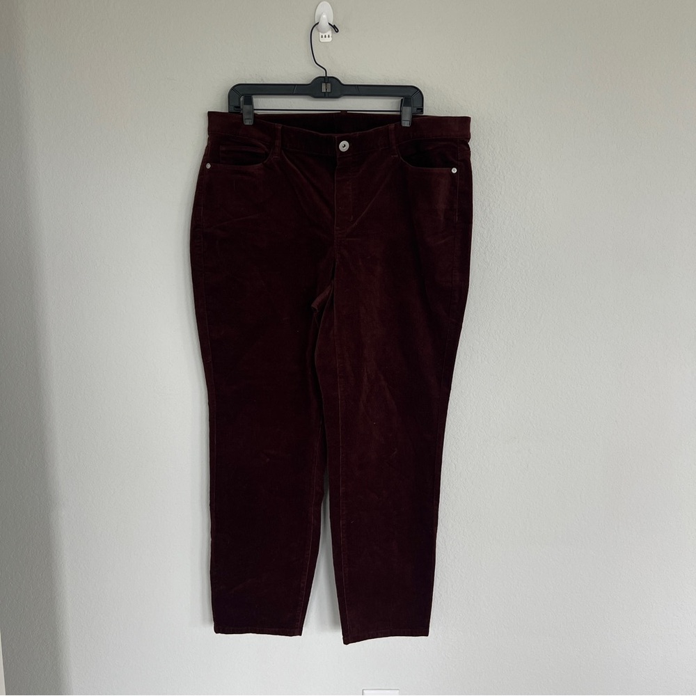 J. Jill Corduroy Pull On Pants Size XL NWT